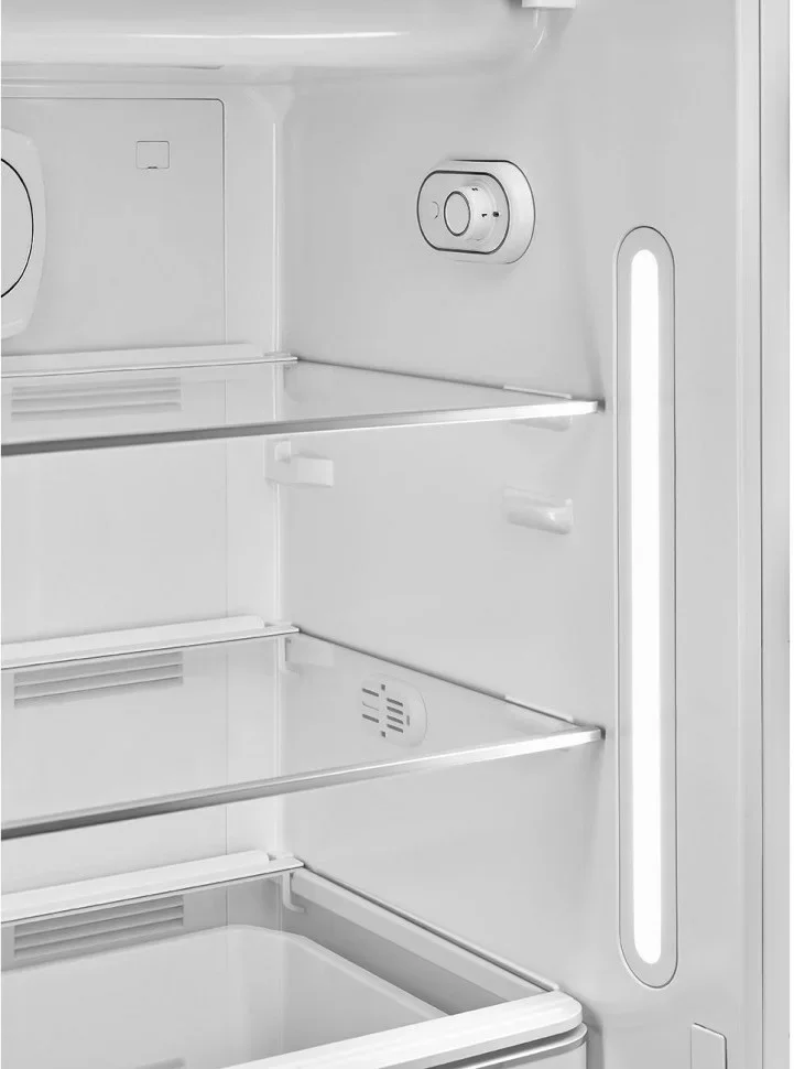 SMEG FAB28RYW6 Отдельностоящий однодверный холодильник, стиль 50-х годов, 60 см, желтый, петли справ